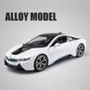 1/24 BMW I8 Supercar Alloy Car Model Diecasts Metal Toy Vehicles Sound Light Simulation Collectibles Hobbies Baby Kids Toy Gifts
