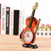 Creative Home Office Decor Mini Bedside Desk Violin Alarm Clock Festival Gifts