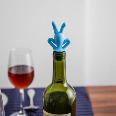 (SU)Gourd Shape Wine Bottle Stopper Creative Silicone Sealing Fresh-keeping Bottle C