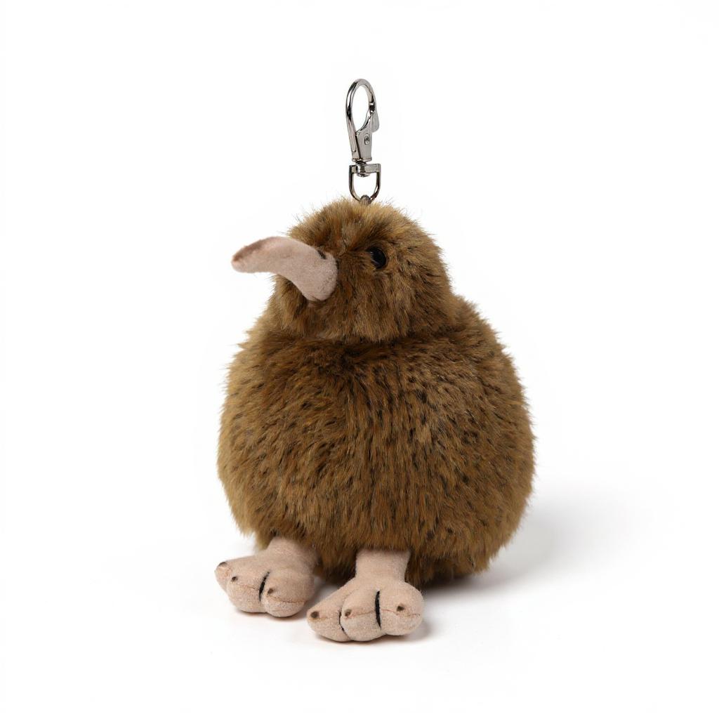Kiwi Plüschtier Multifunktionaler Schlüsselanhänger Autoanhänger Taschenzubehör Reisebegleiter Geschenk brown