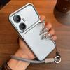 Luxury Big Window Phone Case with Lanyard for realme C55 Premium Textured Casing