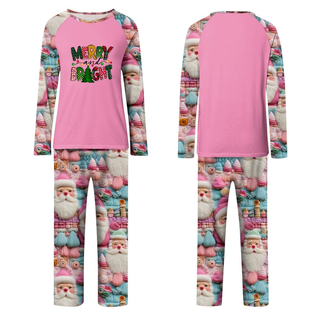 Christmas Print Family Matching Long Sleeved Parent-child Suit Home Clothes Suit