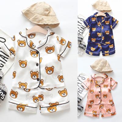 Toddler Kids Baby Boys Girl Cartoon Pajamas Sleepwear T Shirt Shorts Clothes Set