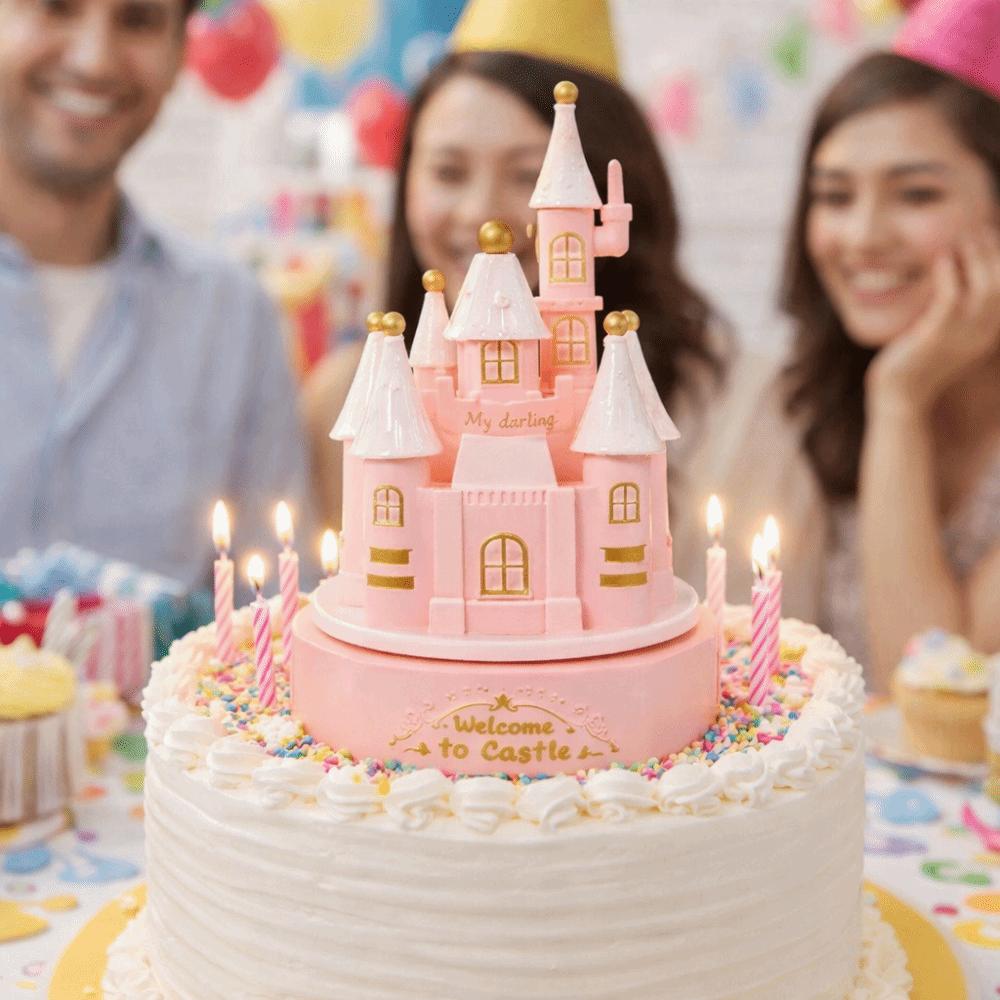 Exquisite Rotating Music Box Romantic Style Birthday Music Box  Desktop Ornament