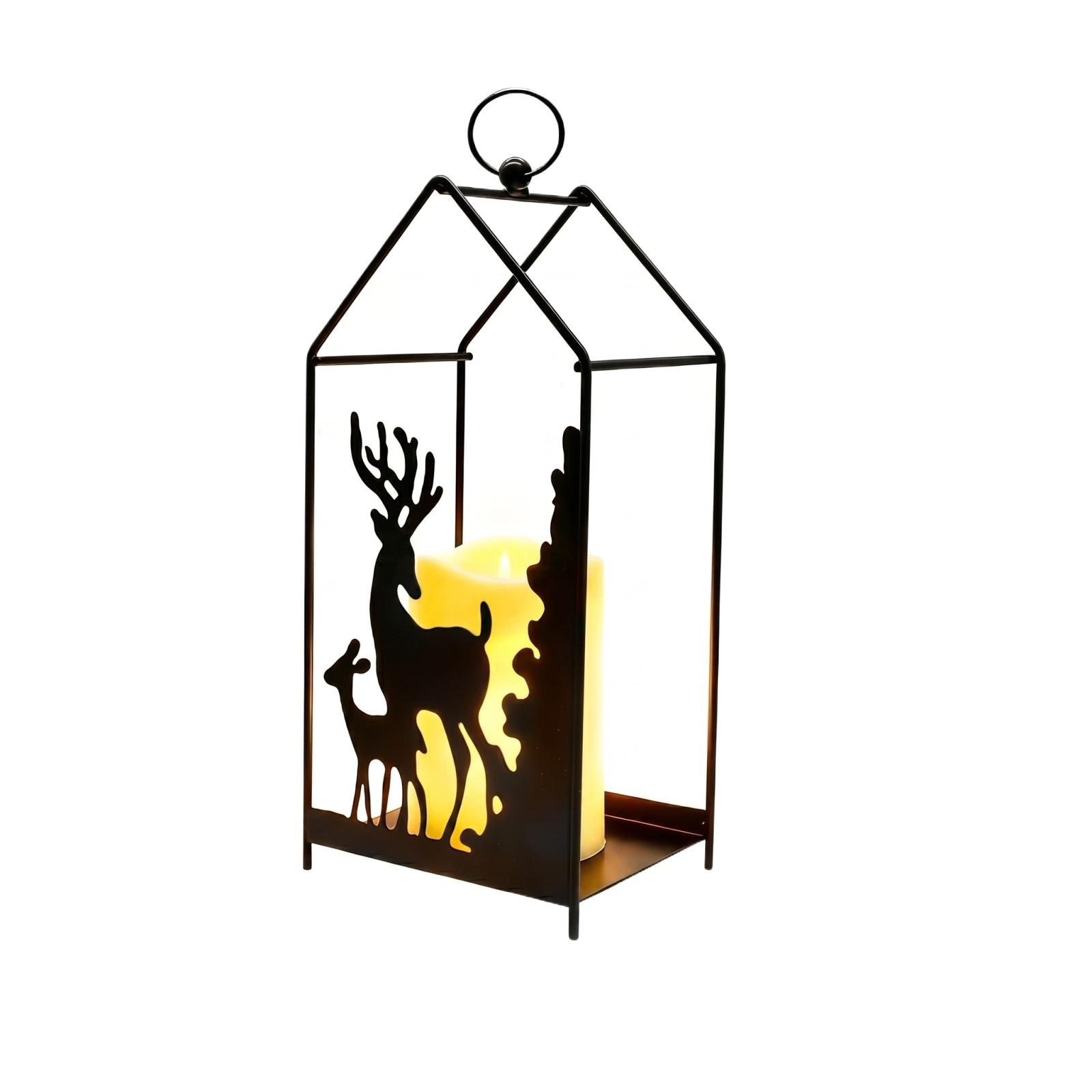

Black Wrought Iron LED : Decorative For Festive Ambiance One Size