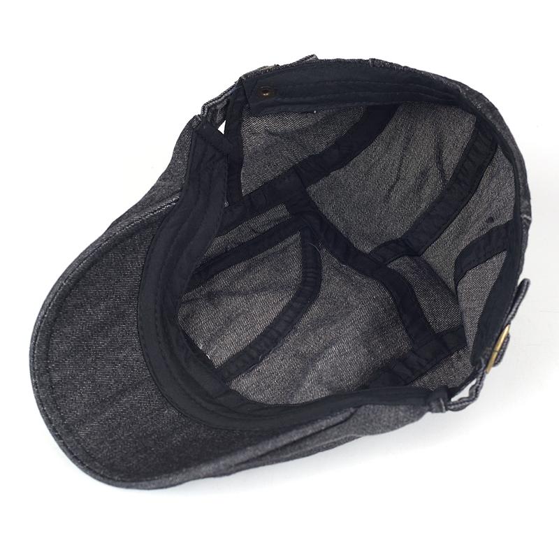 Big Size Denim Beret Hat Washed Distressed Peaked Cap Adjustable Cotton Newsboy Cap Vintage Ivy Gatsby Cabbie Hats Flat Cap