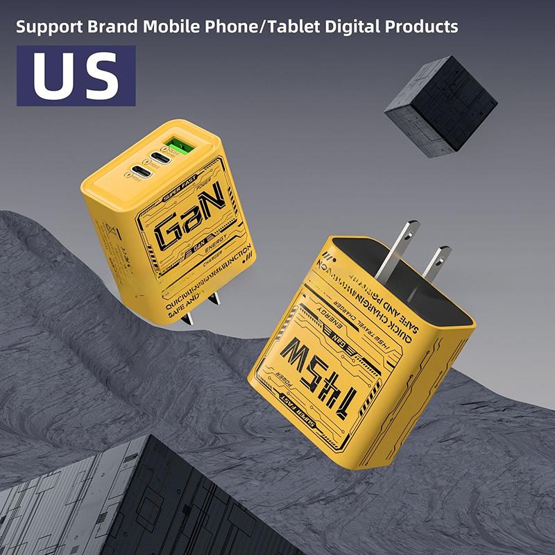 145W 3-Port Typ-C USB Gan Handy-Ladegerät Für iPhone Für Samsung Huawei Xiaomi PD Schnellladung Handy-Netzteil Reise