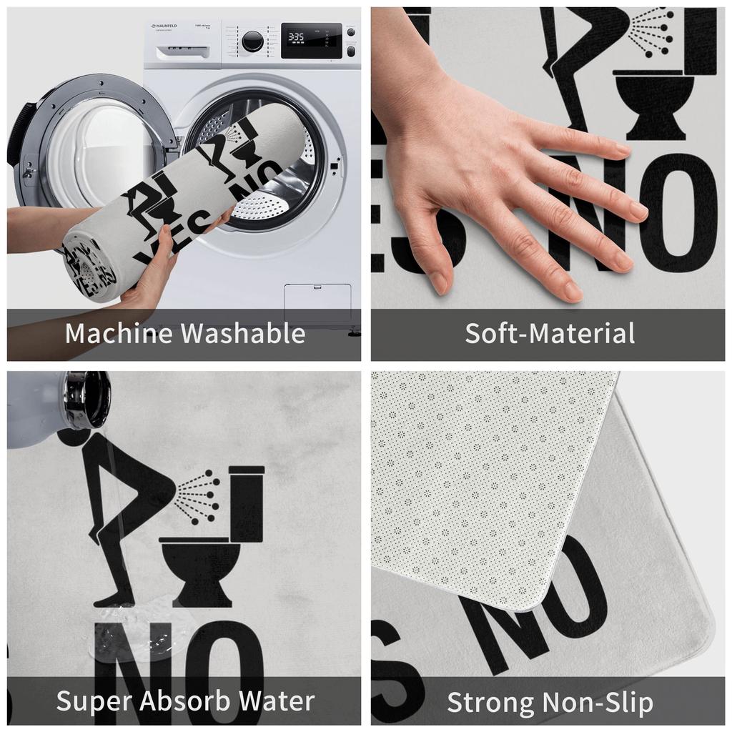 Going To The Toilet Doormat Mat Anti-Slip  Kitchen Bath Toilet Rug Carpet 40*60cm