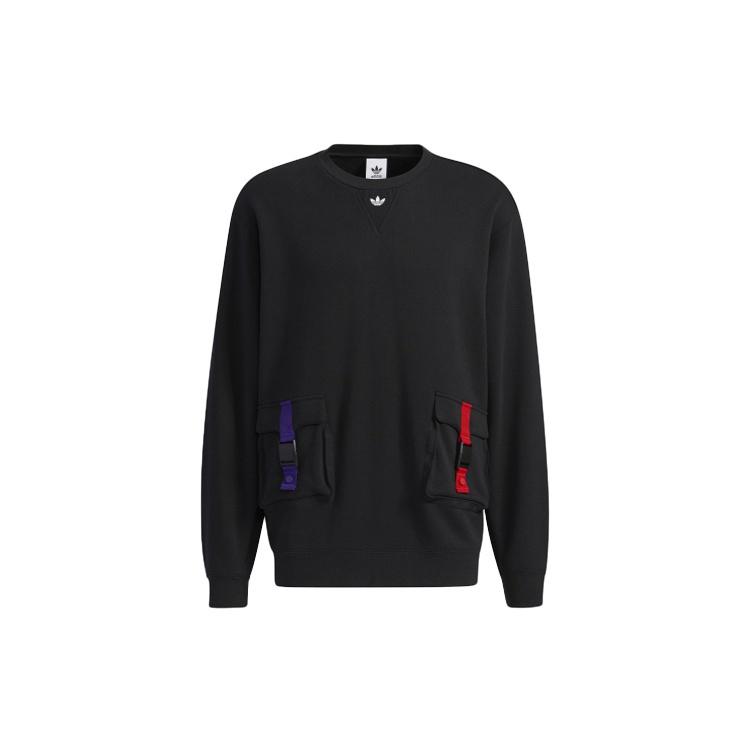 adidas originals Series Cny Crew Casual Sports Round Neck Pullover Black Men s GN5450 XS