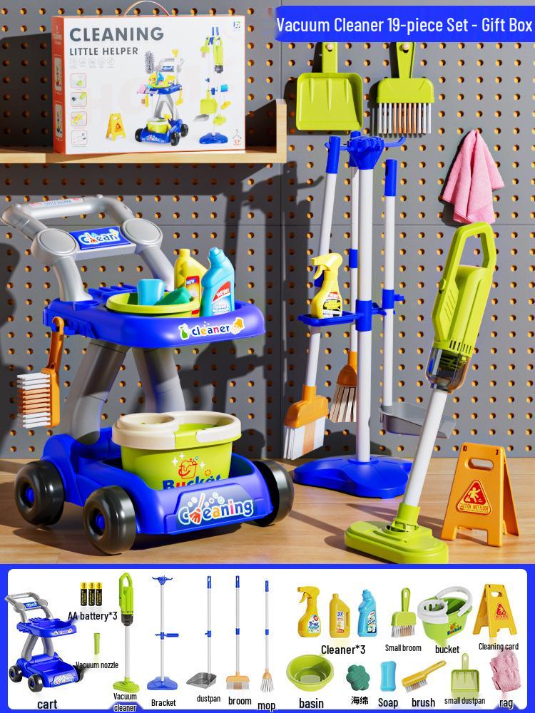 Children's Cleaning Trolley Play Set for Ages 3-6