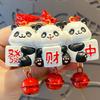 Yousheng 3Pcs Keychain Magnetic Mahjong Panda Doll Good Luck Charm Key Chain Backpack Bag Handbag