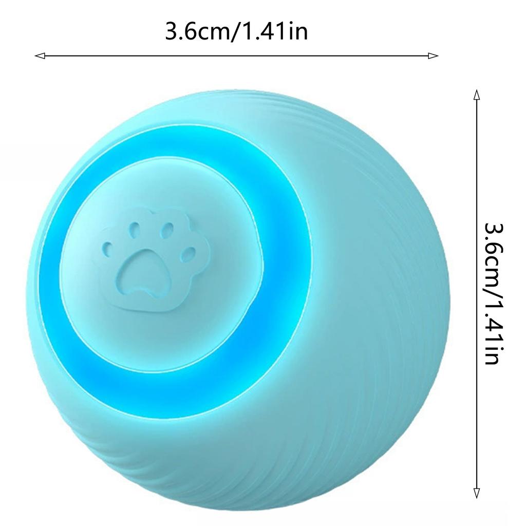 Interactive Cat Toy Ball Automatic Rolling Durable Bite Resistant Pet Entertainment Device for Indoor Use