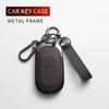 Zinc Alloy Leather Car Key Case For Geely EX2 Proton EMA S 5 2025 2026 Remote Cover Case Shell Keychain Car Accessories