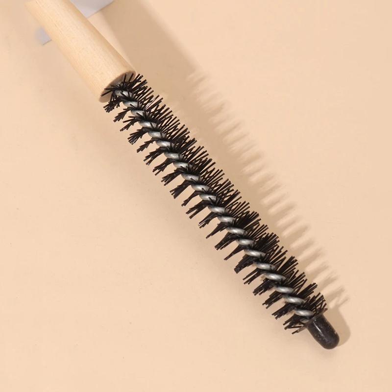 Small Round Hair Brush Pro Salon Teasing Back Hair Brushes Wood Slimline Comb Hair Brush Extension Hairdressing Styling DIY Tool