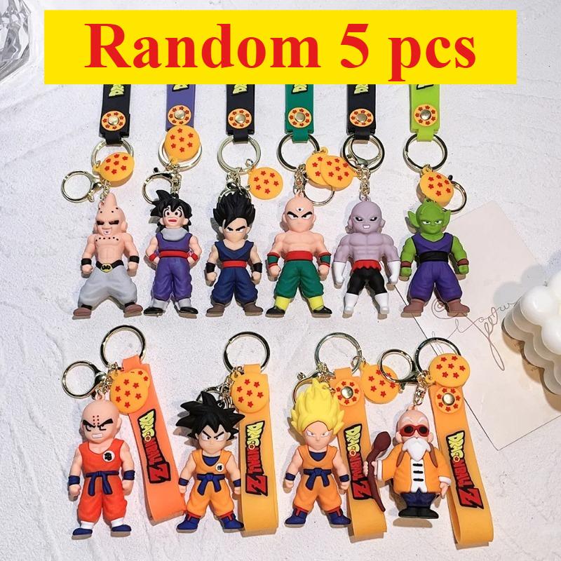 Dragon Ball Keychain Z Son Goku Vegeta Piccolo for Backpack Keyring Dragon Ball Cosplay Action Figures for Fans