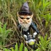 Gnome Dwarf Resin Home Garden Decoration Crafts Home Ornaments Biker Old Man Riding Motorcycle Statue Gardening Decorations