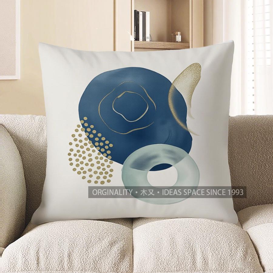 Home Decor Modern Geometric Dots and Circles Throw Pillow Pattern Cushion Cover Suitable for Sofa Bedroom Car Pillow Cover