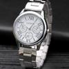 Geneva Steel Belt Men's Watch, Men's Watch, Fashion Three-Eyed Quartz Women's Watch
