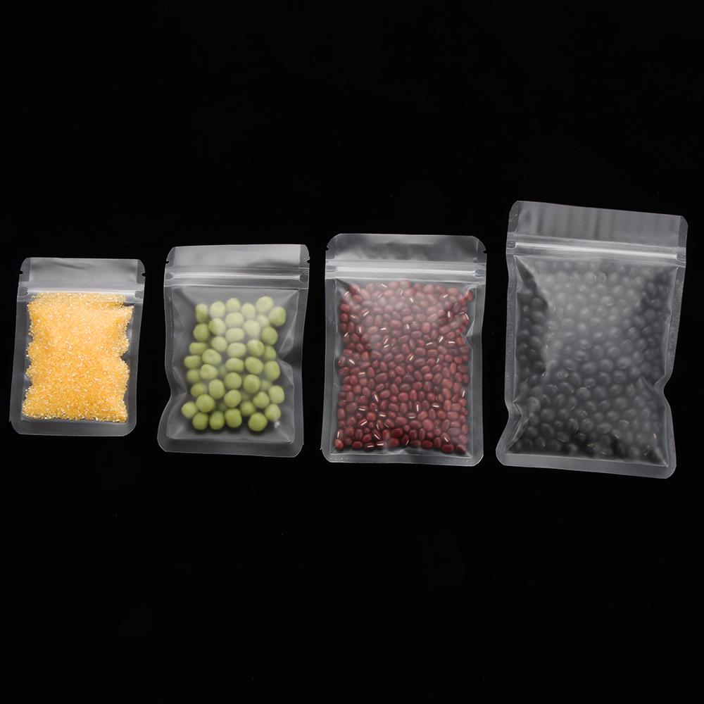 20Pcs Matte Zipper Bag Aluminum Foil Hologram Food Pouch Small Water Proof Zipper Reclosable Self Seal Pouch Packaging Bag