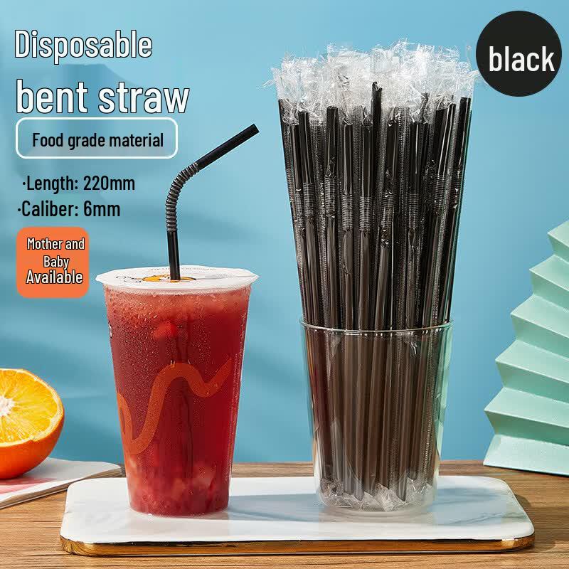 BoZhen JiangChu Food-Grade Disposable Bent Plastic Straws
