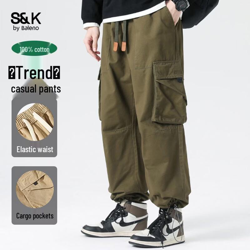 Baleno Men s S&K Retro Straight Leg Cargo Pants L