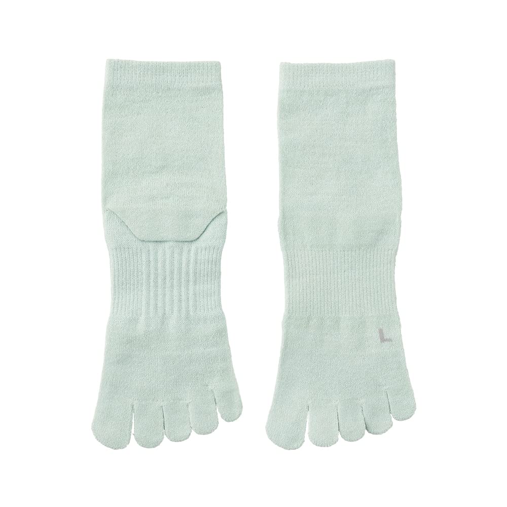 Gunze WASHIITO Washi Soft Elastic Separate Set of Pale Sizes Cm Socks, Yarn, Cuff, Knit, Five-Toe Socks, 2, Mint, 23.0-25.0