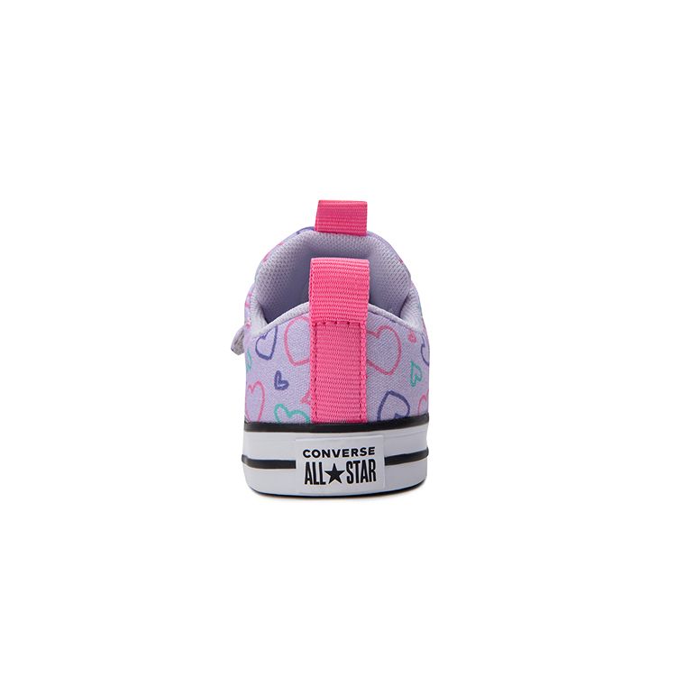 Converse Chuck Taylor All Star EasyOn Low TD Hearts Baby Sneakers Purple Vapor-Violet Oops-Pink A08382C