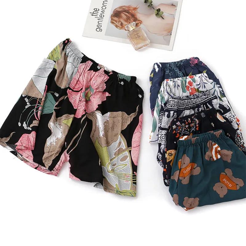 Women's Cotton & Rayon Casual Beach Shorts - Non-Fading, Summer Five-Point Style, Wear Indoors or Outdoors