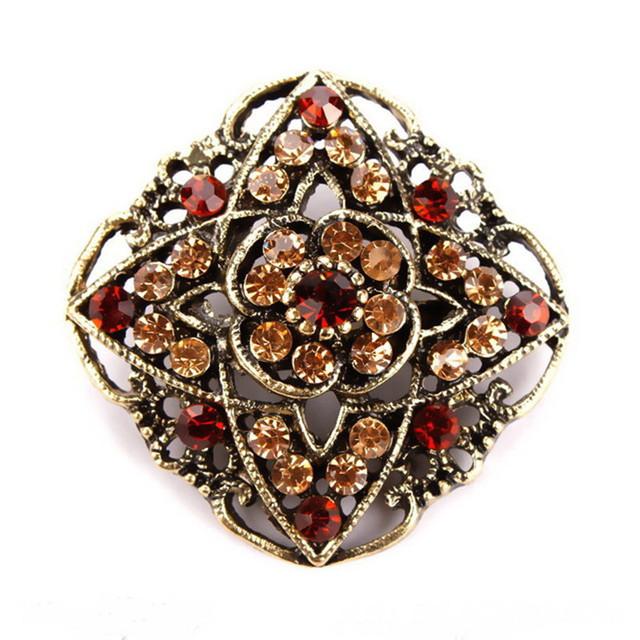 Baiduqiandu Brand Crystal Rhinestones Flower Pins And Brooches For Women Dress Party Or Diy Wedding Bouquets Jewelry