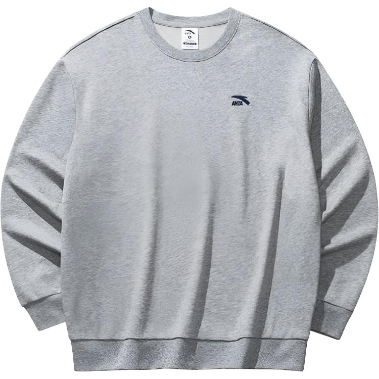 Anta Sports Casual Simple Round Neck Pullover Long Sleeve Sweatshirt Unisex sweatshirt 952538712-2