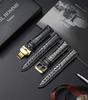 Moran Crocodile Leather Watch Strap with Waterproof and Replacement Strap D-Buckle, 18mm, 19mm, 20mm, 21mm, 22mm, 23mm, 24mm, Sweatproof,