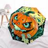 1pc Pumpkin Halloween Automatic Folding Umbrella Compact Lightweight Travel Umbrella with 8-Rib Sturdy Frame, Windproof & Self068