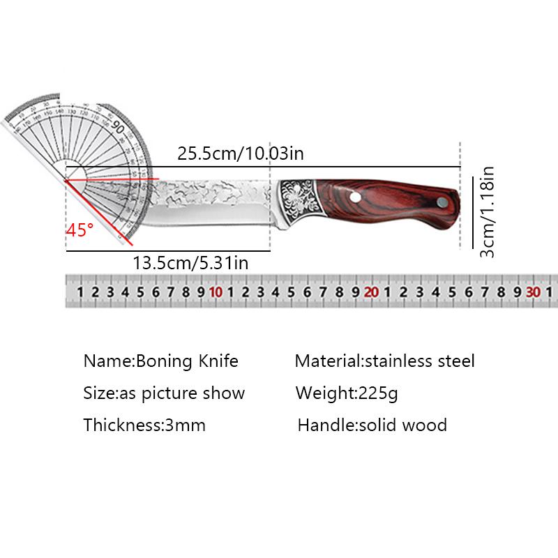 2 Teile/satz Edelstahl Ausbeinmesser Metzger Fisch Cutter Hackmesser Küchenmesser Kochmesser