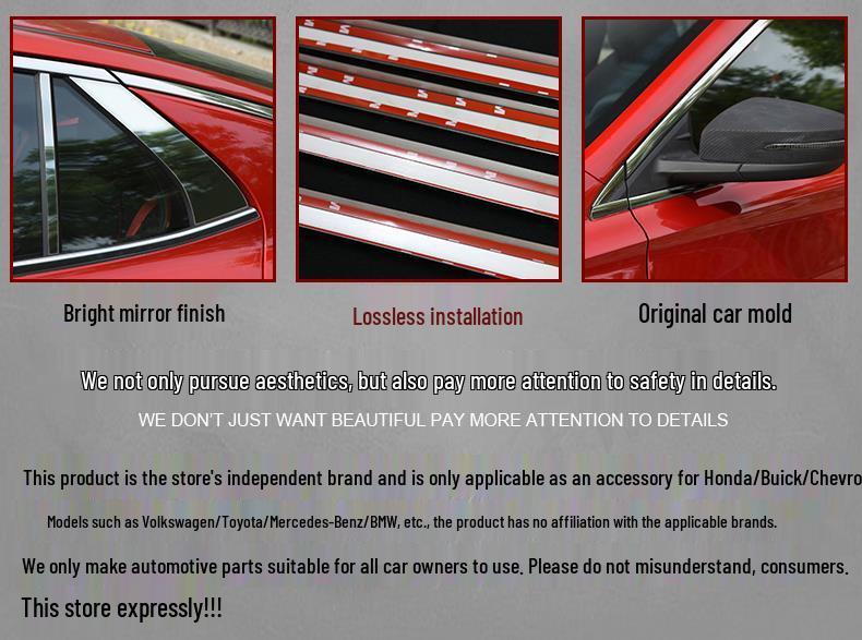 Stainless Steel Window Trim for Trumpchi Empow - Decorative Car Door Edge Strip