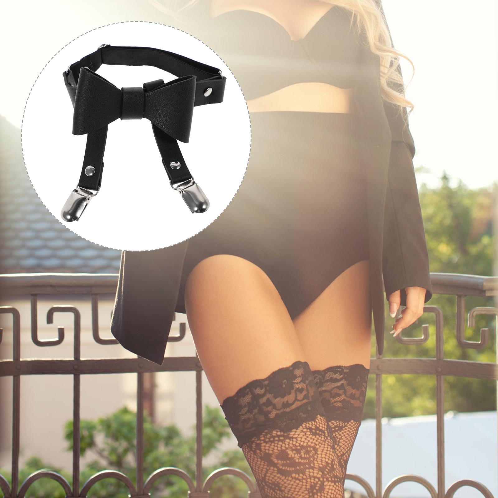 

Свадебные подвязки из искусственной кожи с бантом для ног, женские подвязки