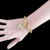 Set di Gioielli Amore in Oro Giallo Pieno di Zirconi Set Collana a Cuore Bracciale Set di Gioielli