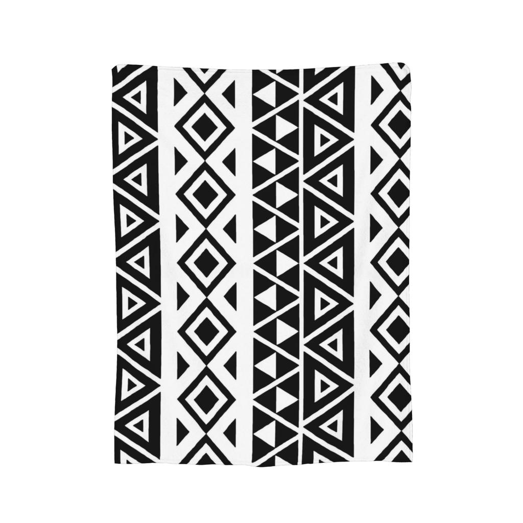 Traditional Ethnic Tribal Pattern Fleece Throw Blanket Kizomba Blankets for Home Travel Ultra-Soft Bedroom Quilt,