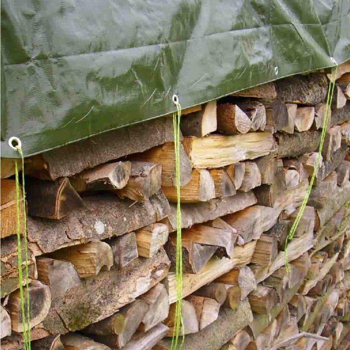 Bâche de Protection 5x6m Verte 210g/m² (30m²) - Étanche et Résistante