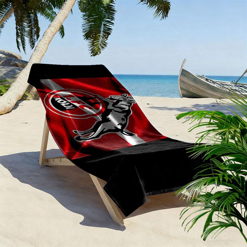 FC Köln Logo Aufdruck Strandtuch, Großes Weiches Schnelltrocknendes Handtuch für Strand Camping Schwimmen