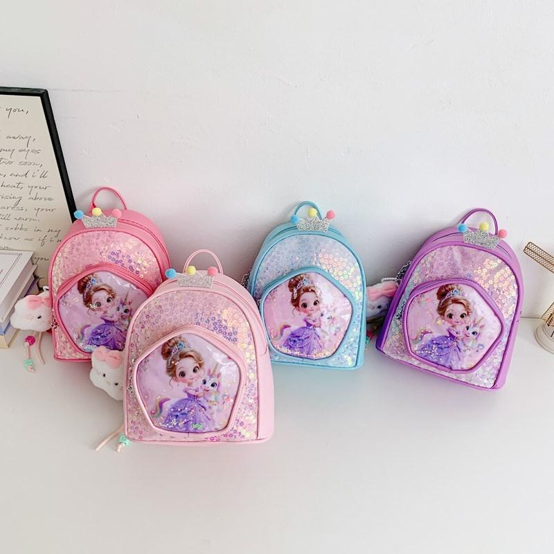 Children Cartoon Backpack With Lightweight Pu Material For Kindergarten Kids