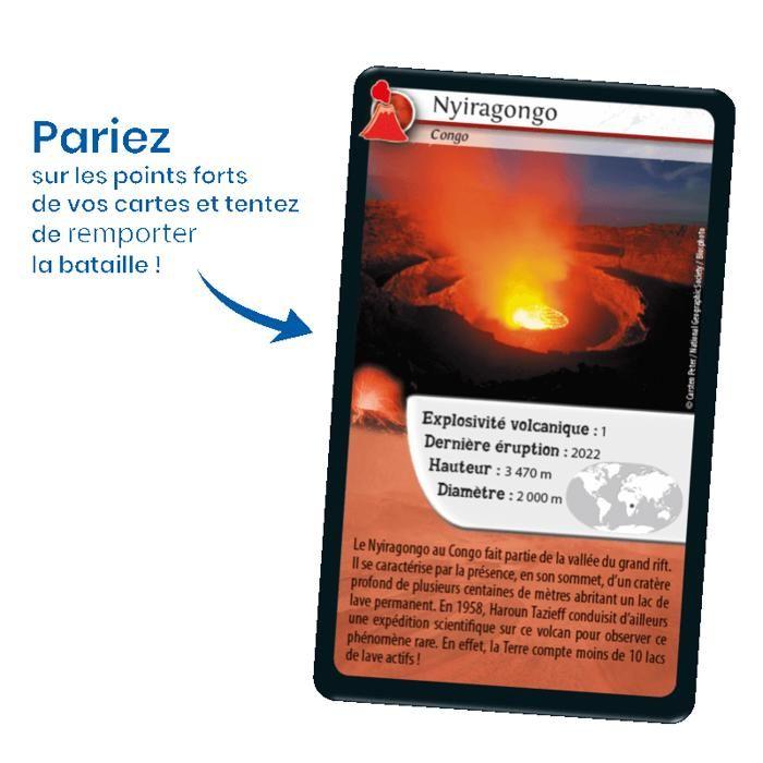 Jeu de cartes - Défis Nature - Volcans - 2 à 6 joueurs - Dès 7 ans - Fabriqué en France et éco-responsable