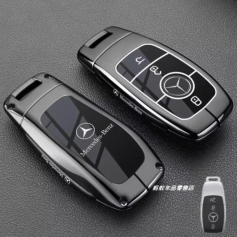 Zinc Alloy Car Remote Key Case Cover Shell For Mercedes Benz A C E S G Class GLC CLE CLA GLB GLS W177 W205 W213 W222 X167 AMG FF2