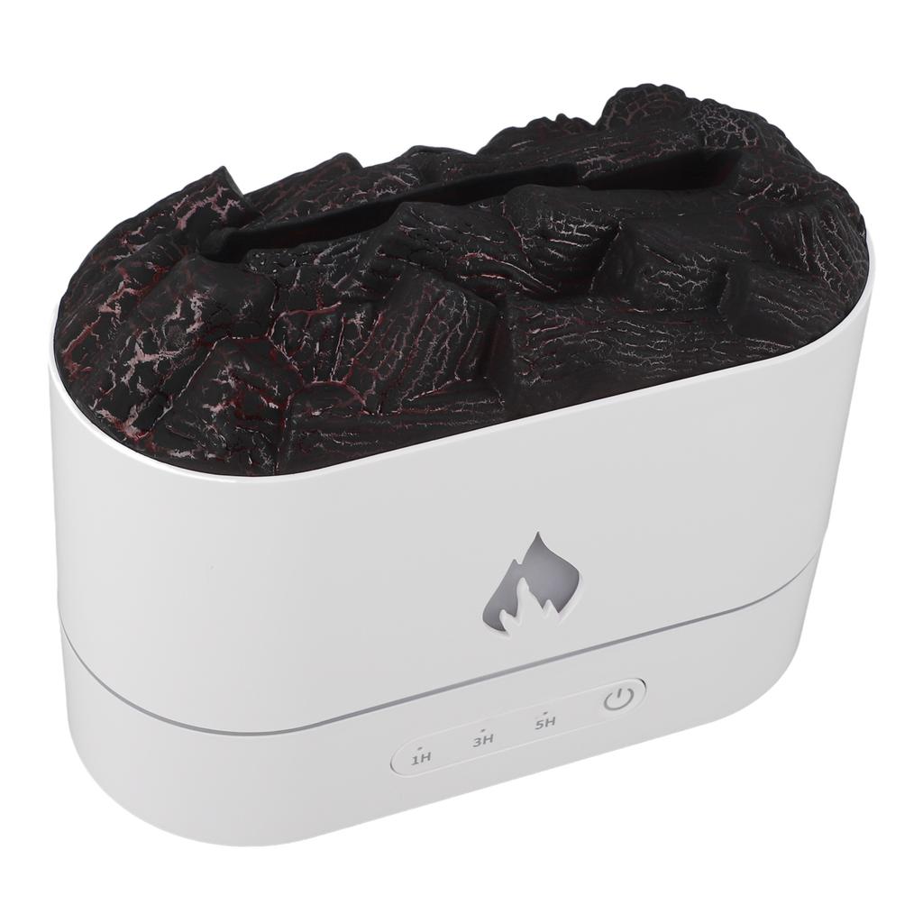 Volcano Aroma Diffuser 7 Colors Lights Fine Mist Simulated Flame Smart Timer 250ml Tank Super Quiet