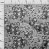 oneOone Cotton Flex Gray Fabric Asian Chinese Floral Diy Clothing Quilting Fabric Print Fabric By Yard 40 Inch