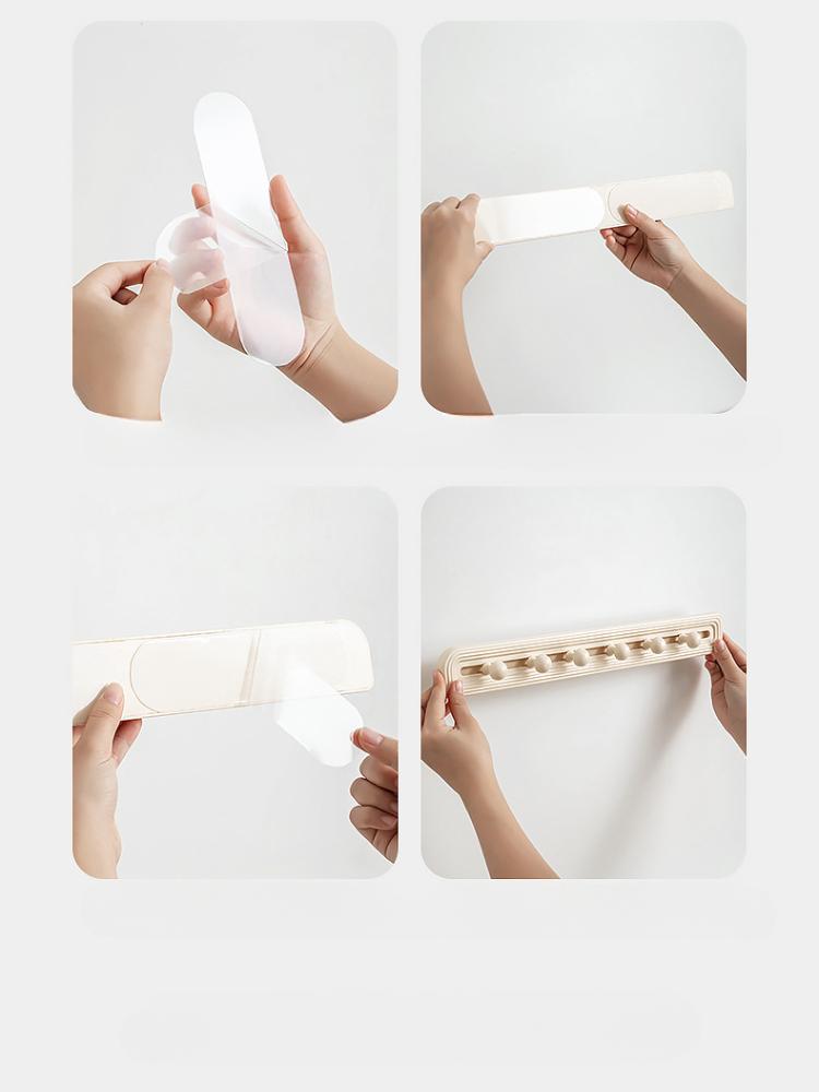 Sliding Freely Adjustable Non-marking Hooks Entrance Door Back Living Room Multi-purpose Hooks Household Multifunctional Hooks