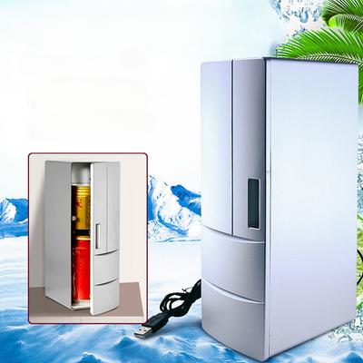 Malá chladnička s mrazničkou, chladiaca a teplejšia mini chladnička s mrazničkou, USB chladnička USB Frideg alebo Office pre domácnosť