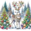 30x30cm Weihnachten 5D DIY Vollbohrer Runde Diamantmalerei Set für Heimwanddekoration