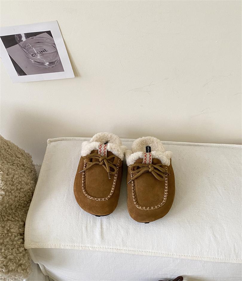 Cotton shoes women's winter velvet warm 2025 single shoes Korean version snow boots short tube flat bottom round head Doudou shoes foreign trade