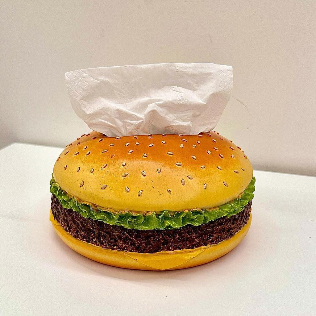 Hamburger Tissue Box Creative American Retro Living Room Tissue Box Home Fun Decoration Ornaments Napkin Holder