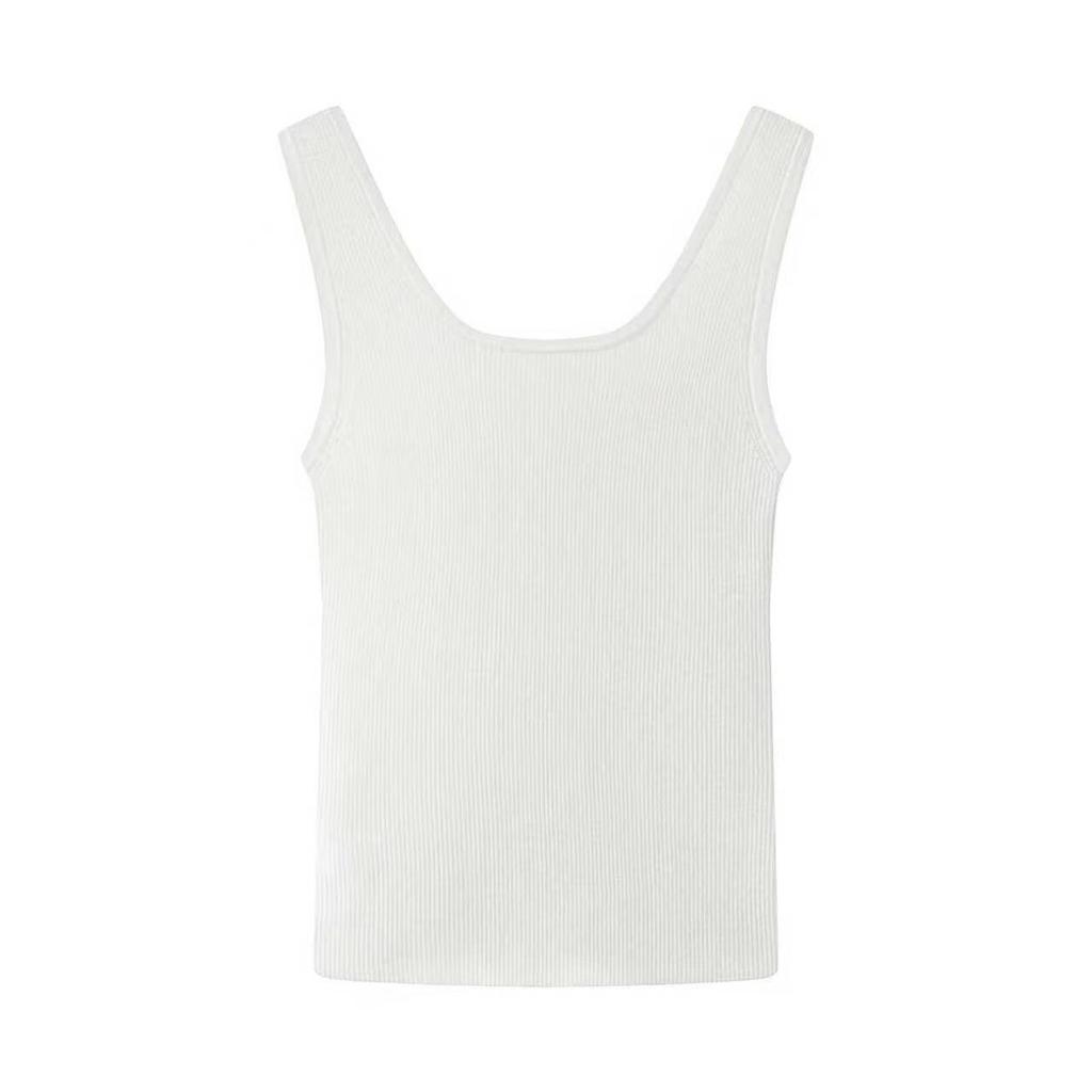 In Stock: 2026 Spring Slimming U-Neck Knit Vest Top BR801211